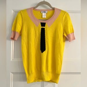 Sonia by Sonia Rykiel Yellow Short Sleeve Jumper Size Medium